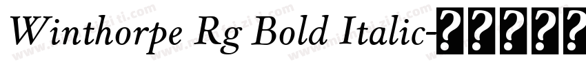 Winthorpe Rg Bold Italic字体转换